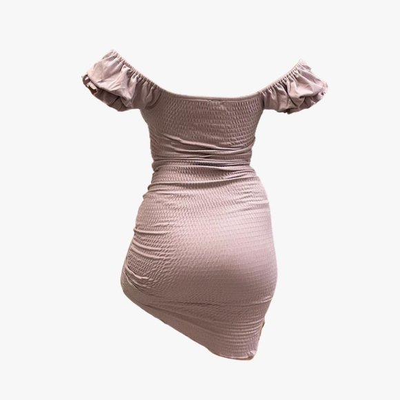 (NWT) Smocked Ruched Dress (Midi or Mini) - Lilac - Picture 8 of 9